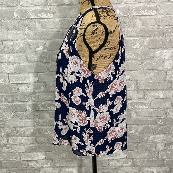 Greylin Halter Chiffon Floral Top - Picture 3 of 8